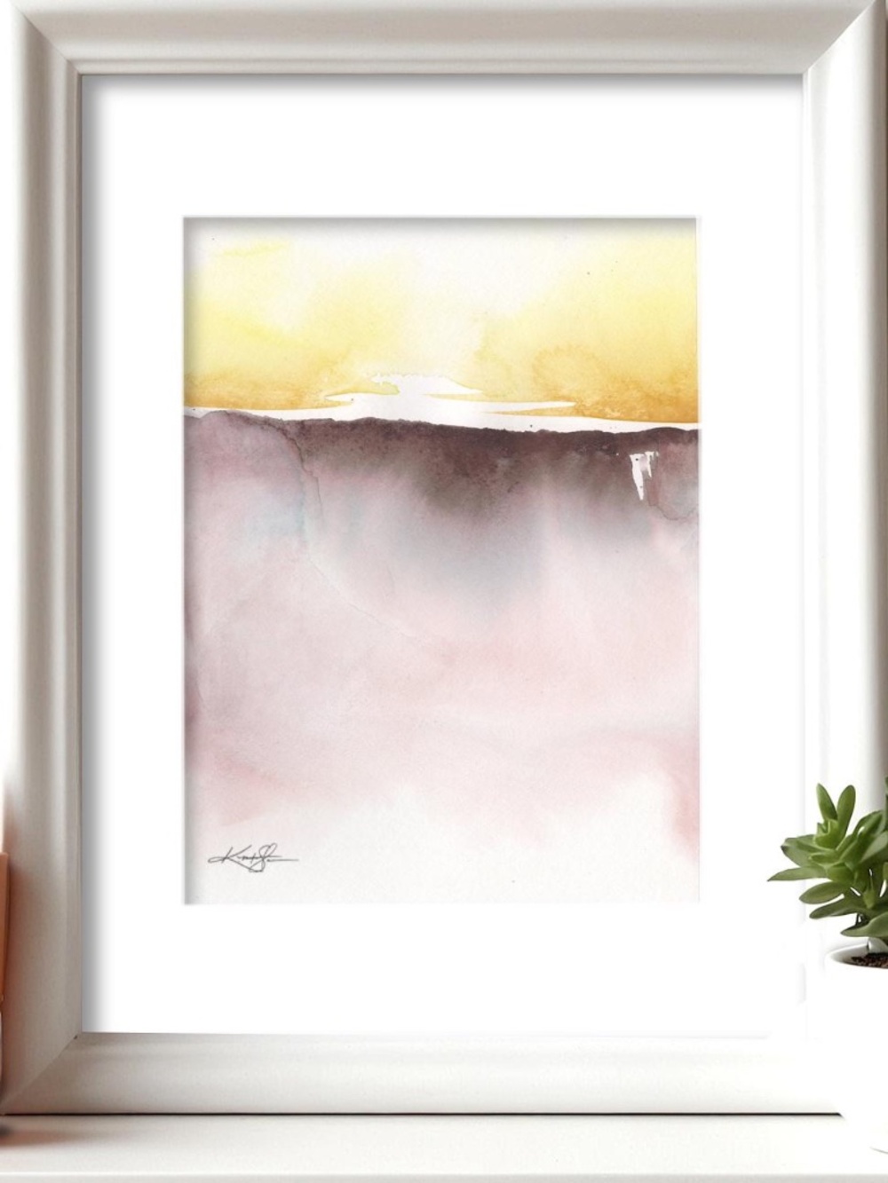 Original Abstract Zen Watercolor Painting - Ethereal Travels 7